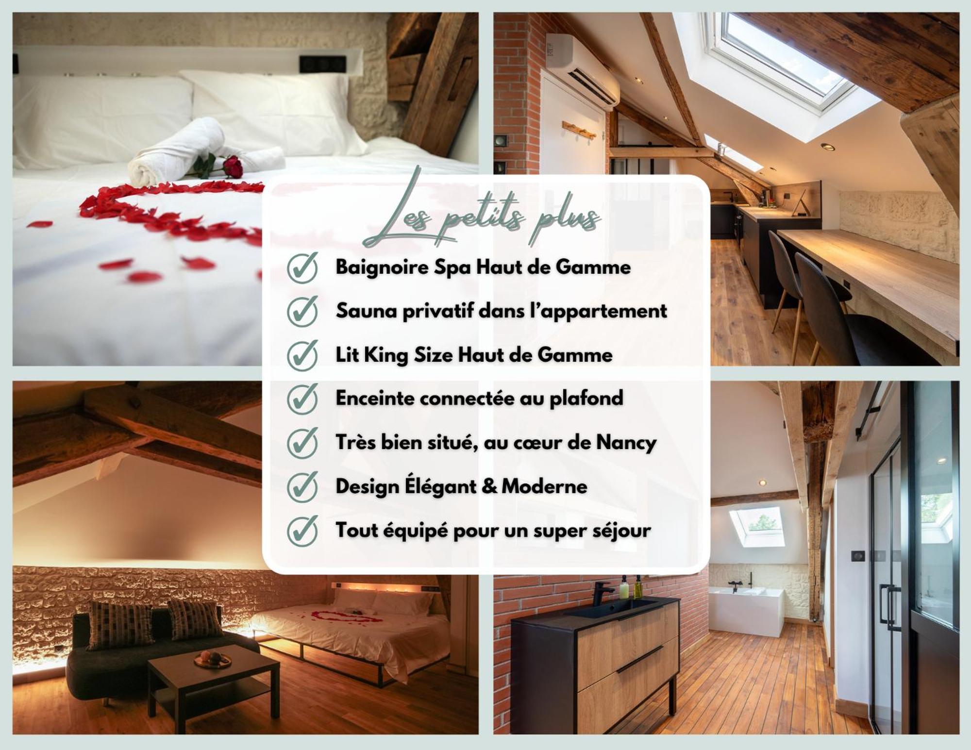 Evasion Chic, Spa Et Sauna Sous Les Toits Nancy Eksteriør billede